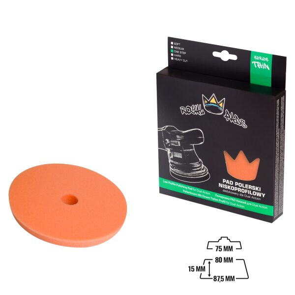 Royal Pads THIN One Step Schaum-Polierpad 80mm orange