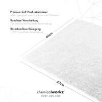 chemicalworkz Edgeless Soft Touch Towel 500GSM Weiß Poliertuch 40×40cm
