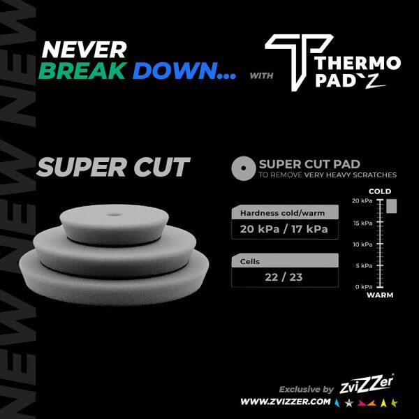 ZviZZer Thermo Pad Super Cut Ø160/20/150mm grau