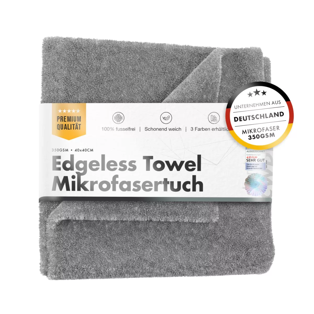 Edgeless Towel Grau