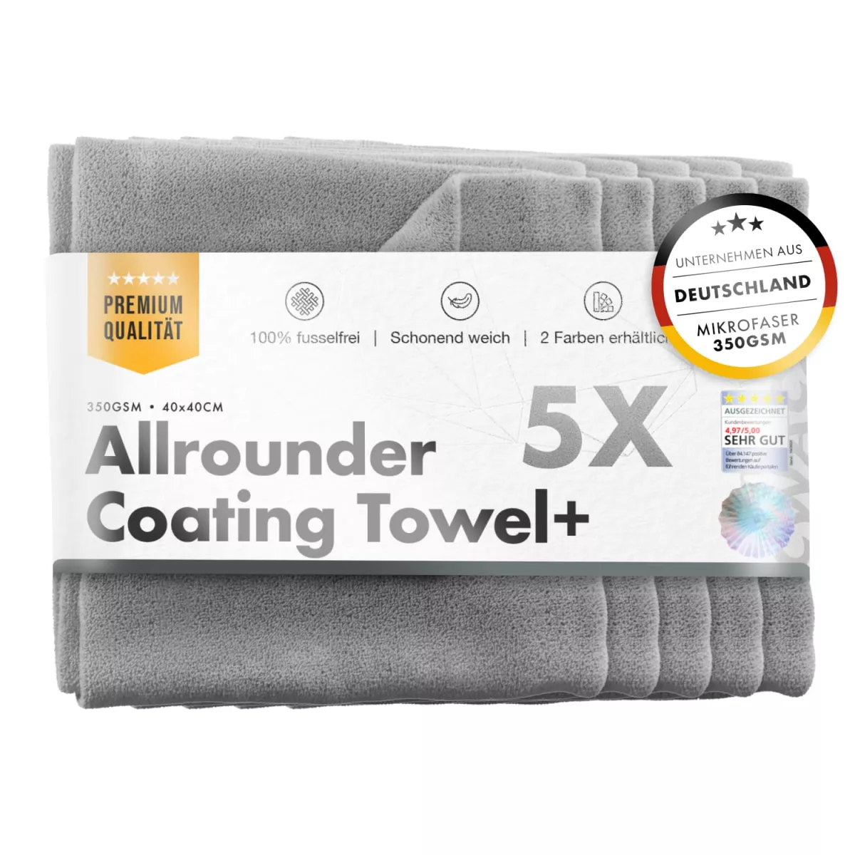 Allrounder Coating Towel Grau 5 Stk.