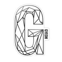 GYEON Motiv-Aufkleber G, schwarz/transparent, 20×13cm