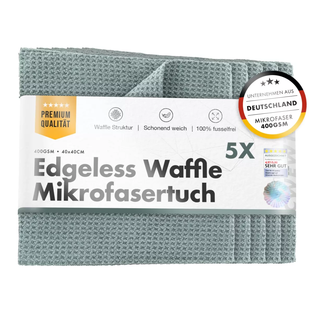 Edgeless Waffle Towel 5 Stk.