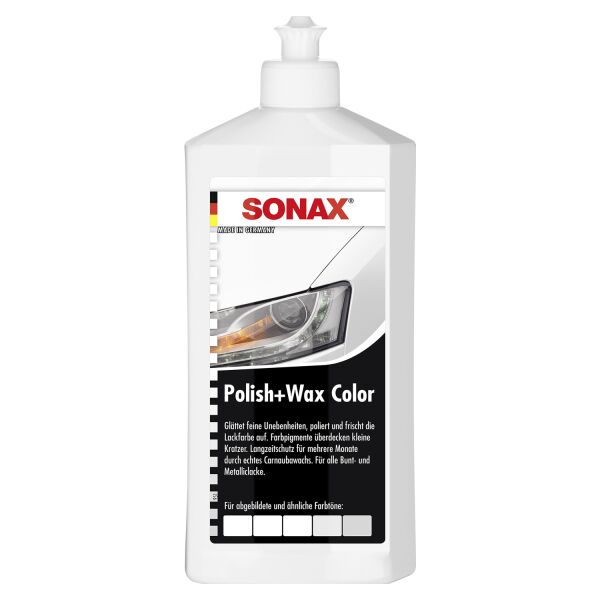 SONAX Polish+Wax Color Farbpolitur 500ml weiß